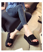 Belifi Thick Sole Stylish Sparkling Slippers