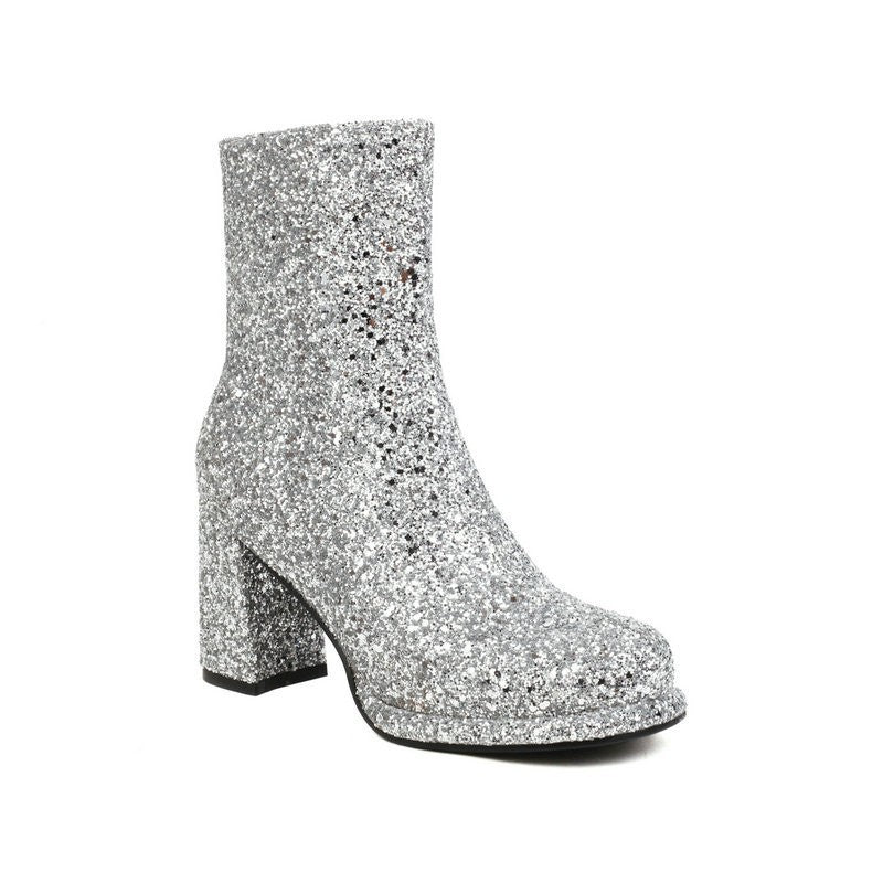 Belifi Sequin Fashion High Heel Boots