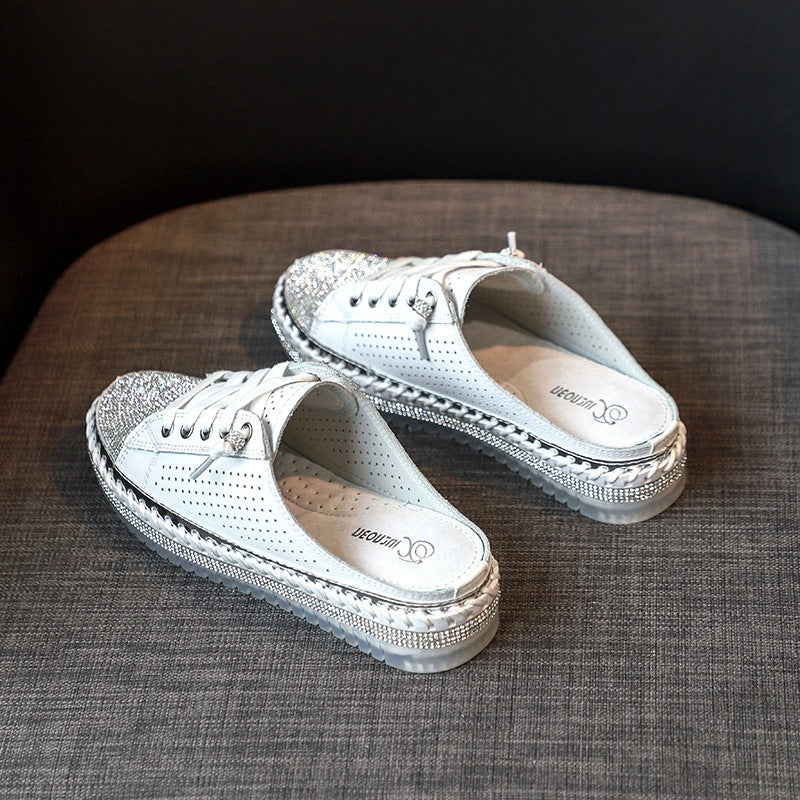 Belifi RhinestoneHollow Breathable Sippers