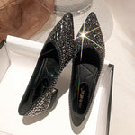 flat wedding shoes Rhinestone Flat Bling diamonds bridal shoes silver Beach Bohemian shoes