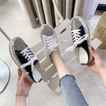 Belifi Platform Versatile Breathable Rhinestone Shoes