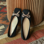 Belifi Rhinestone Bow Elegant Shoes
