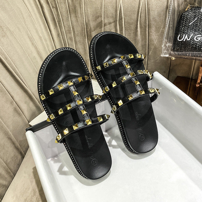 Belifi Platform Stud Sandals