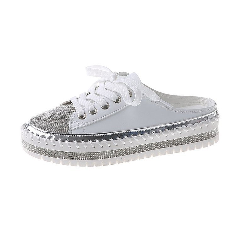 Belifi Platform Versatile Breathable Rhinestone Shoes