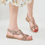 Belifi Rhinestone Comfortable Versatile Flats Sandals