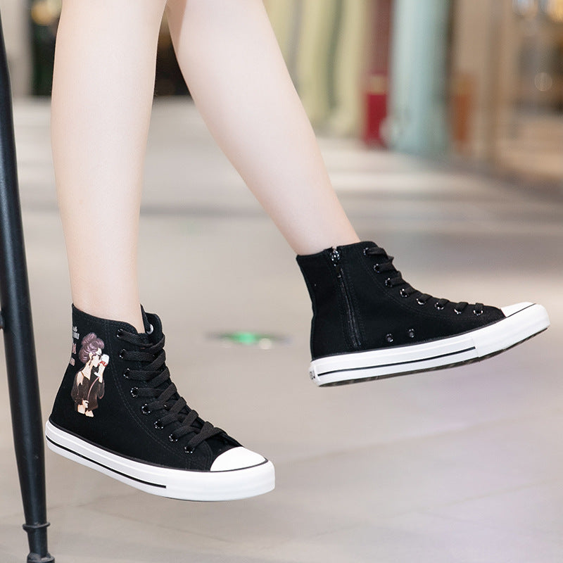 Belifi Breatheable Casual High Top Canvas Shoes