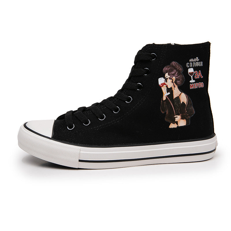 Belifi Breatheable Casual High Top Canvas Shoes