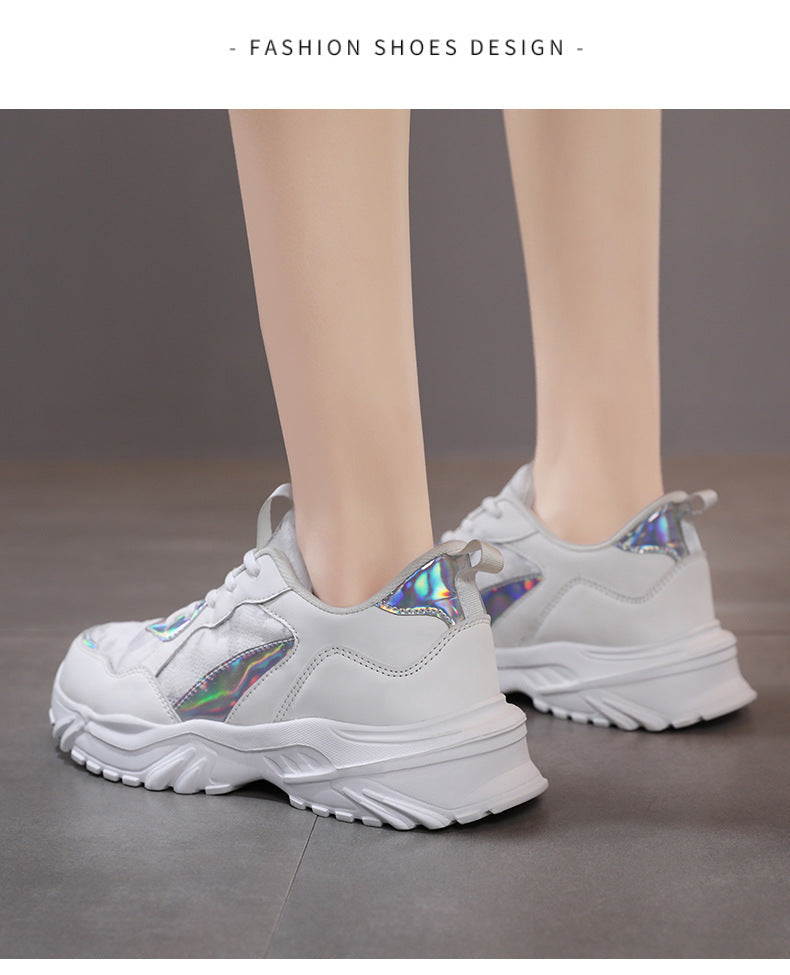 Belifi Breathable Mesh Platform Sneakers