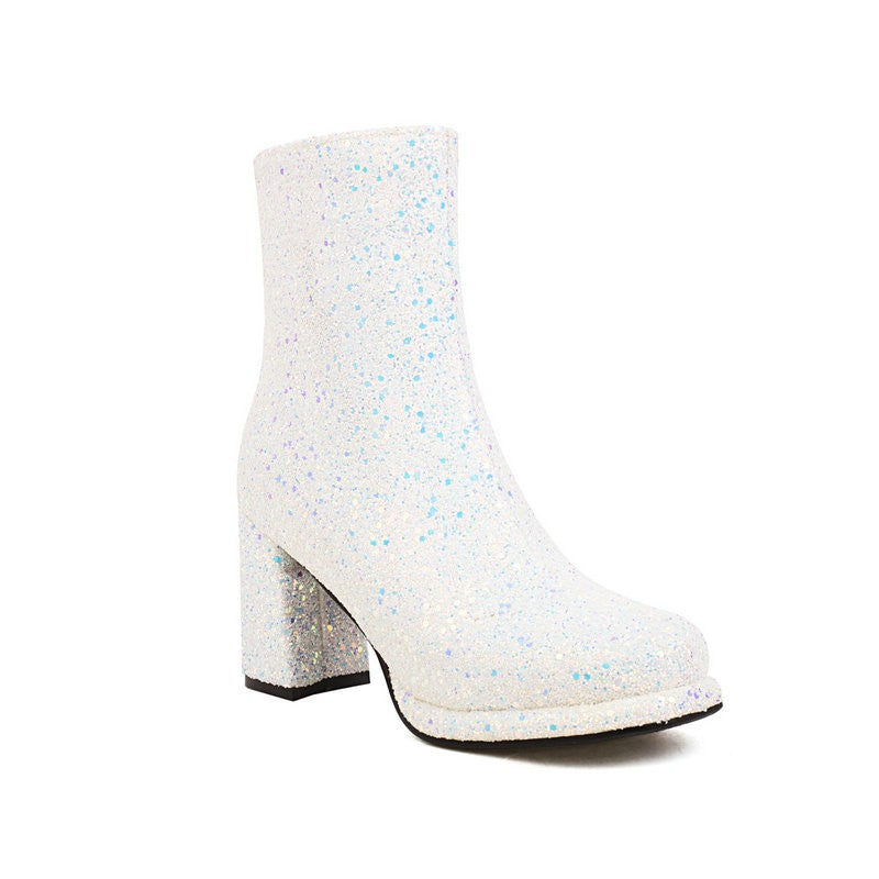 Belifi Sequin Fashion High Heel Boots