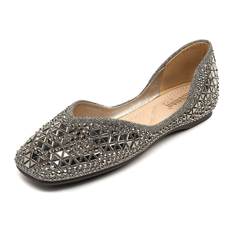 Belifi Women's Rhinestone Flats Fashion Sequin Wedding Shoes