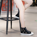 Belifi BreathableShiny Flat High Top Shoes