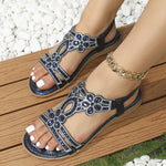Belifi Casual Flat Bottom Rhinestone Fashion Sandals