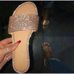 Belifi Flat Bottom Fashion Rhinestone Slippers