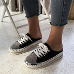 Belifi Platform Versatile Breathable Rhinestone Shoes