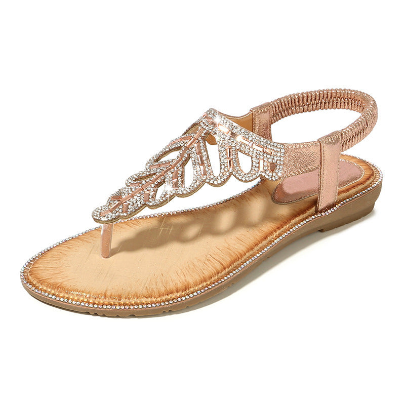 Belifi Rhinestone Platform Bohemian Sandals