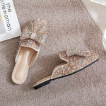 Belifi Fashion Flat Rhinestone Sandals