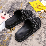 Belifi Soft Sole Non-Slip Shiny Slippers