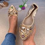Belifi Rhinestone Flats Casual Comfort Dressy Flats For Wedding Fox Slippers CF305
