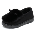 Belifi Women's Thick-Soled Anti-Slip Bunny-Ear Pea Shoes