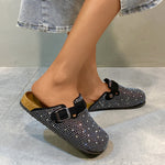 BelifiFlat Bottom Cross Water DiamondSandals