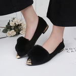 Belifi Women's Pointed Toe Flat Cotton Shoes