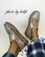 Belifi Starlight Stroll: Full Rhinestone Embellished Slip-On Shoes