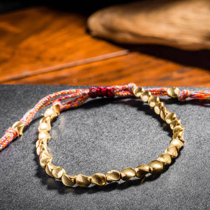 Tibetan Copper Beads Bracelet Handmade - For Healing, Strength & Protection-Belifi