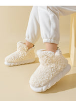 Belifi Winter velvet waterproof home indoor and outdoor high-top cotton slippers