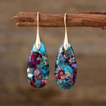Emperor Stone Earrings - Healing Crystal for Wellness