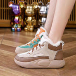 Belifi Women's Color-Block Warm Comfortable Cotton Casual Sports Shoes