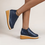 Belifi Women's Chelsea Boots with Thick Platform Wedge Heels