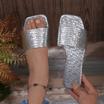 Belifi Pointed Toe Rhinestone Open-Toe Heels