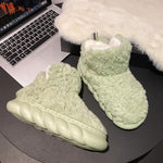 Belifi Winter velvet waterproof home indoor and outdoor high-top cotton slippers