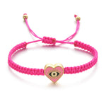 Devoted to Love - Evil Eye Heart Charm Red String Bracelet