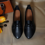 Belifi Autumn Women's Versatile Lace-up Small Leather Shoes