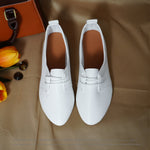 Belifi Autumn Women's Versatile Lace-up Small Leather Shoes