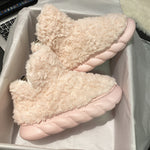 Belifi Winter velvet waterproof home indoor and outdoor high-top cotton slippers