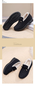 Belifi Winter Women's Casual Fleece-Lined Anti-slip Soft-Sole Cotton Shoes