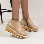 Belifi Women's Chelsea Boots with Thick Platform Wedge Heels