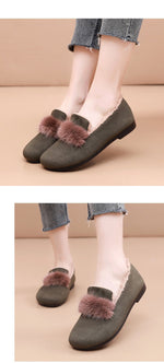 Belifi Winter Women's Casual Fleece-Lined Anti-slip Soft-Sole Cotton Shoes