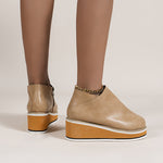 Belifi Women's Chelsea Boots with Thick Platform Wedge Heels