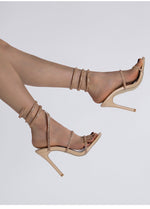 Belifi Rhinestone Slim High Heels Sandals