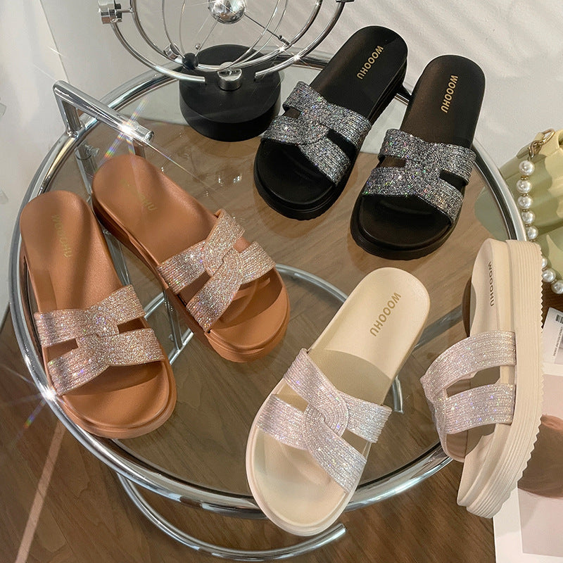 Belifi Thick Soled Fashionable Anti Slip Sandals