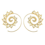 Spiral Hippie Hoops - Large Statement Earrings