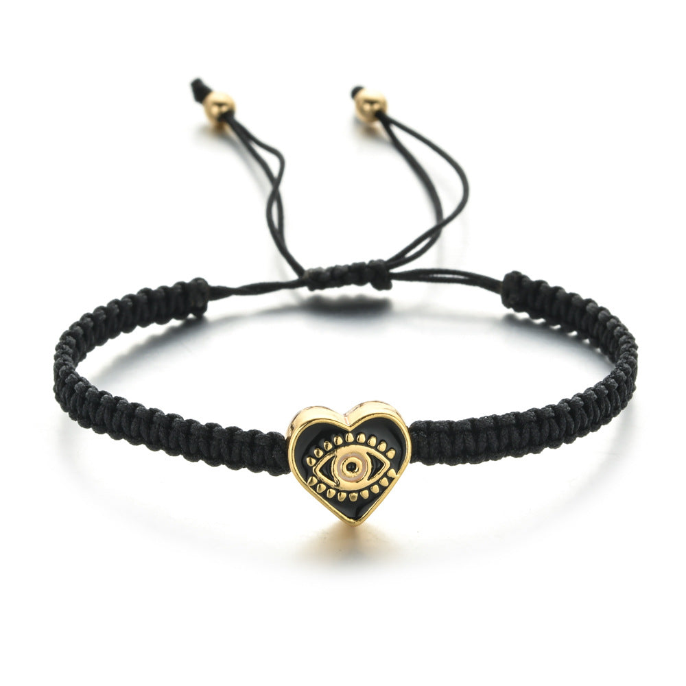 Devoted to Love - Evil Eye Heart Charm Red String Bracelet