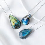 Labradorite Healing Pendant Necklace - Water Drop Design
