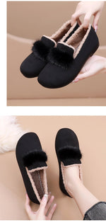 Belifi Winter Women's Casual Fleece-Lined Anti-slip Soft-Sole Cotton Shoes