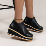 Belifi Women's Chelsea Boots with Thick Platform Wedge Heels