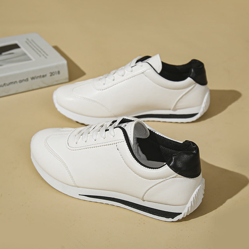 stylish color-blocked sports low-top lace-up casual shoes