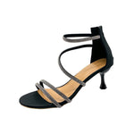 Belifi Leopard Print Rhinestone Stiletto Heels